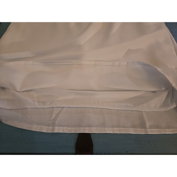 White Sleeveless H&M High Neck Blouse Size Small Lined Cotton Polyester Blouse - Picture 5 of 5